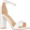 Womens Open Toe Heels (White)
