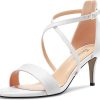 Cross-Strap Mid Heel (White)