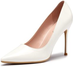 Womens Pointed High Heels (White)