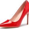 Womens Pointed High Heels (Red)