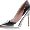 Womens Pointed High Heels (Silver)