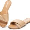 Womens Soft Leather Slippers (Camel)