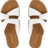 Cross Strap Slides (White)
