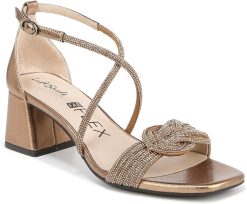 Strappy Heeled Dress Sandals (Bronze)