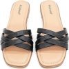 Womens Wide Width Flat Slides (Black)